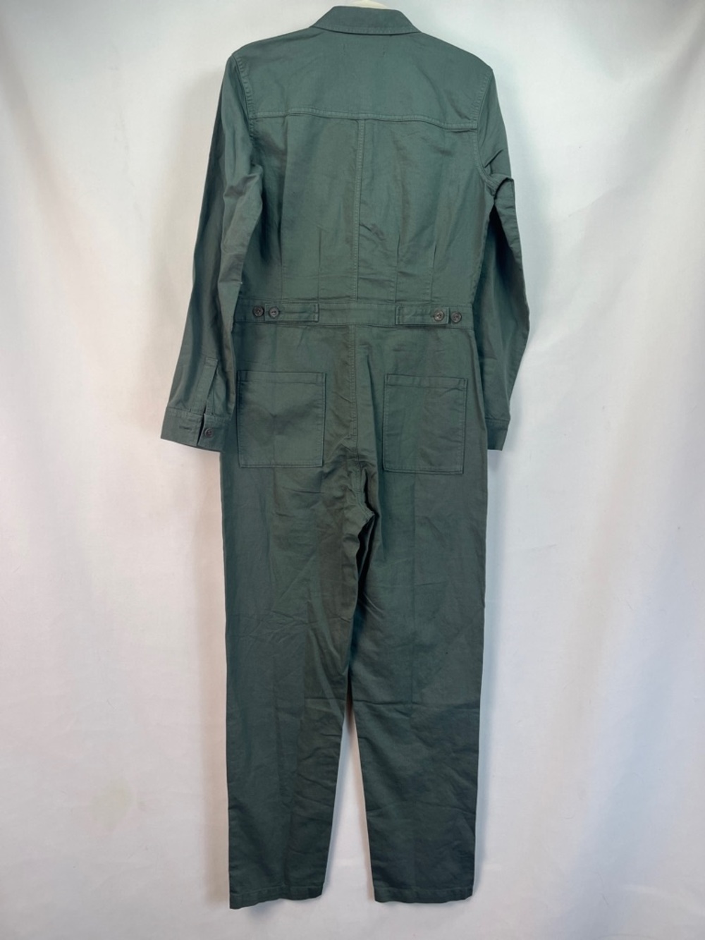 Outerknown S.E.A. Suit Jumpsuit Green Organic Cotton Linen Utility Coverall NWT - Picture 4 of 7